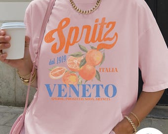 Spritz Comfort Colors Short Sleeve T-Shirt | Italian, Italia Cocktail, Aperitivo Shirt | Gift Her