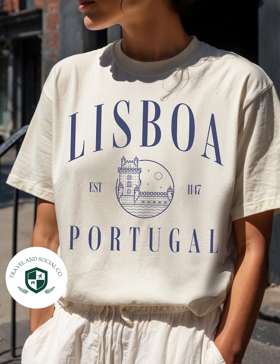 Lisboa, Portugal Comfort Colors Cotton T-Shirt | Lisbon Travel Shirt | Gift, Her, Him Traveler