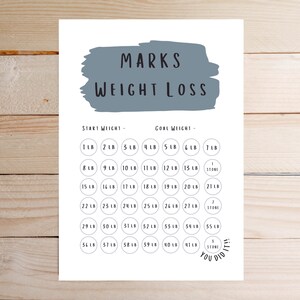 Weight Loss Tracker, Free Gold Star Stickers, Weight Loss Goal, Personalised, Weight Loss Chart, A4 and A5, Goal Tracker, Summer Body