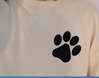 Huella de perro SVG. Archivos de corte de huellas de perro. Archivos vectoriales de Cricut. Silueta. Huellas de perro. Clip art de huellas de perro. Huella de cachorro. PNG JPG