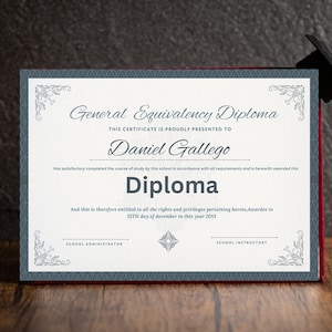 General Equivalency Diploma, Customized GED diploma, Editable Ged Diploma, GED Diploma Template, General Education Diploma, Printable image 1