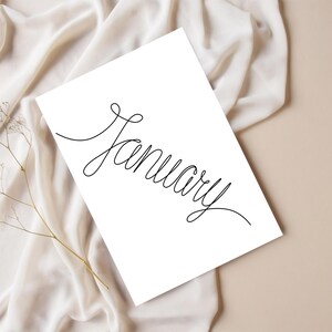 Months of the Year SVG Bundle, Clipart Calendar, SVG Calendar Months ...