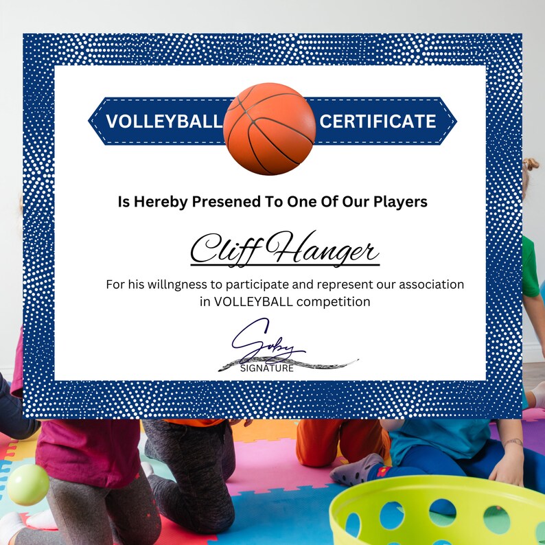 Basketball Certificate Achievement Award Sports MVP Etsy(05)