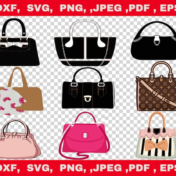 Handtasche SVG\ Handtaschen Bundle SVG\ Handtasche Silhouette\ Shopping Cut File\ Geldbörse SVG\ Handtasche SVG\ Mode Svg\ Taschen Svg\Damentasche Cricut