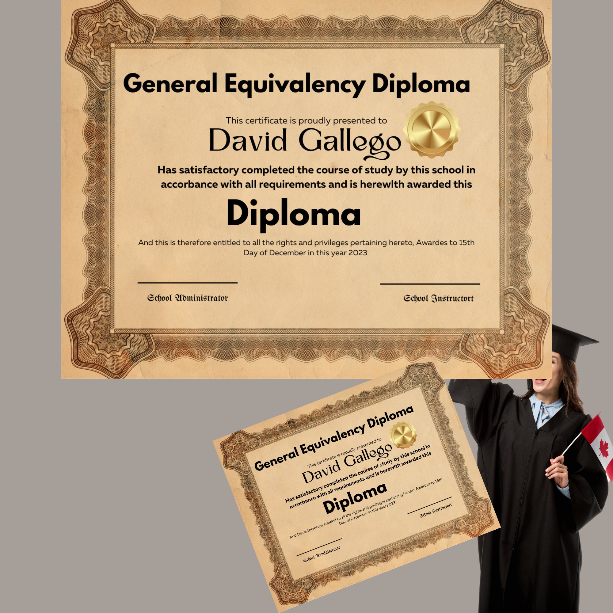 Certificado De Diploma Ged Certificado De Diploma Ged