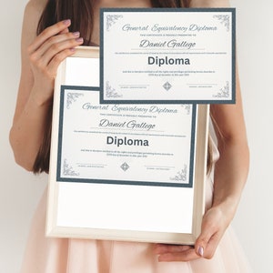 General Equivalency Diploma, Customized GED diploma, Editable Ged Diploma, GED Diploma Template, General Education Diploma, Printable image 8