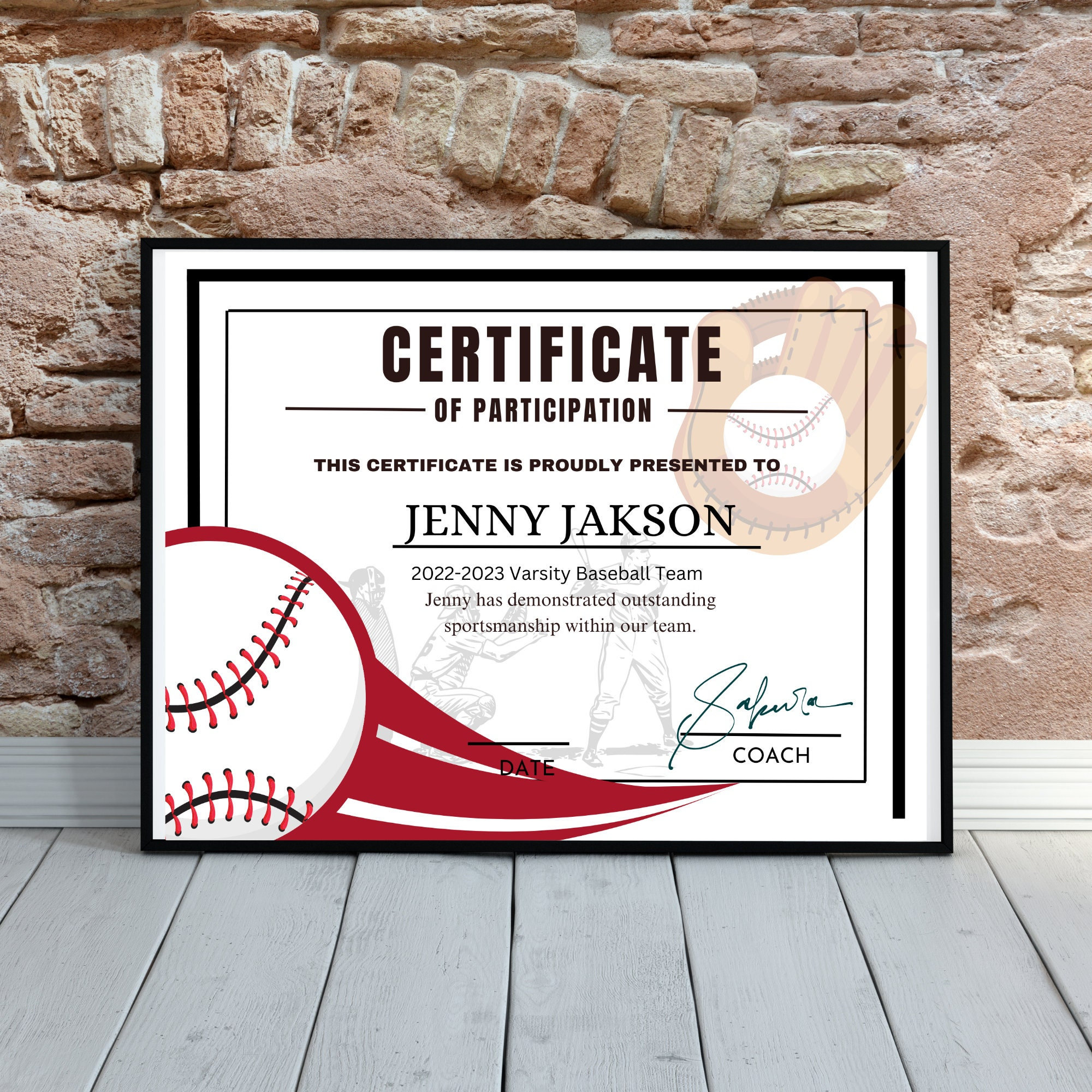 EDITABLE T ball Award Certificates Team Baseball Awards End of Season EDITABLE T ball Award Certificates Team Baseball Awards End of Season