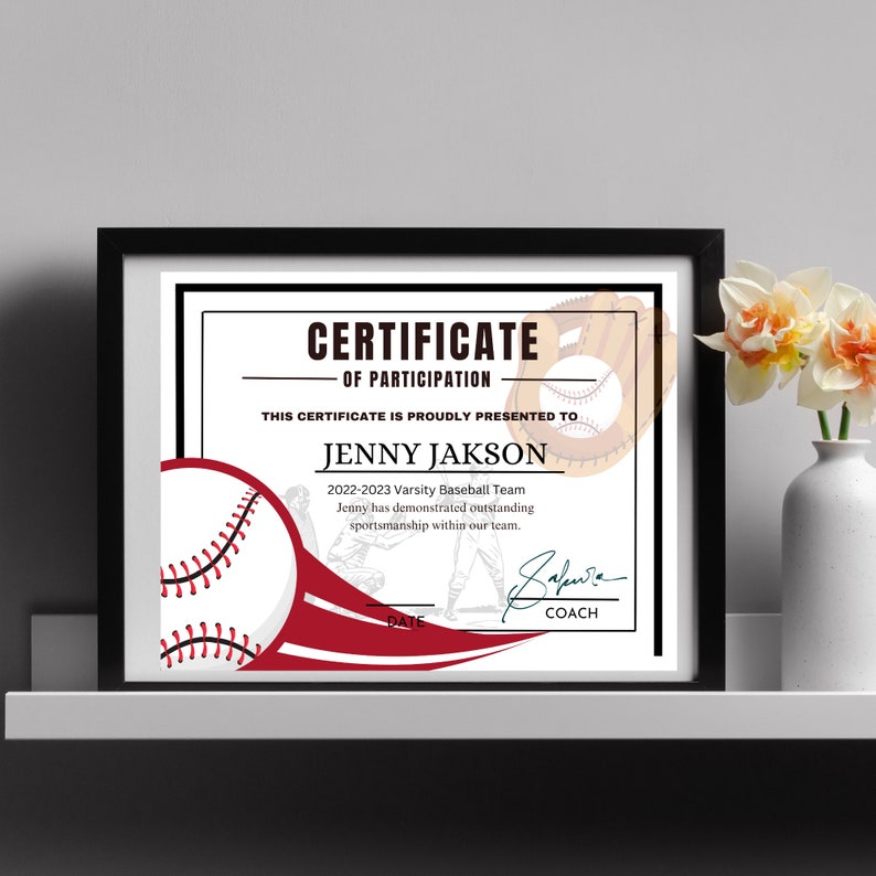 EDITABLE T ball Award Certificates Team Baseball Awards End of Season EDITABLE T ball Award Certificates Team Baseball Awards End of Season