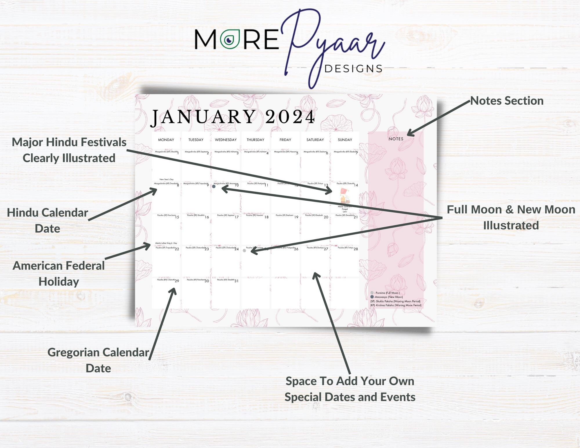 Hindu Calendar 2024 Includes Major Hindu Festivals and US Federal