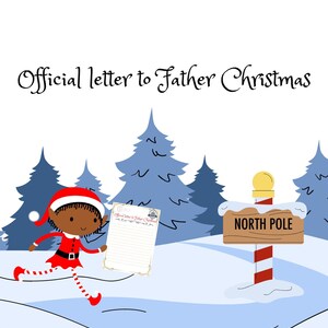 Carta Oficial a Papá Noel: Sello de Oro - Descarga Digital Instantánea - Imprimible