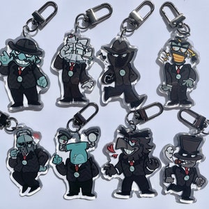 Toontown corporate clash - boardbot epoxy keychains (2.5 inches, double side design)