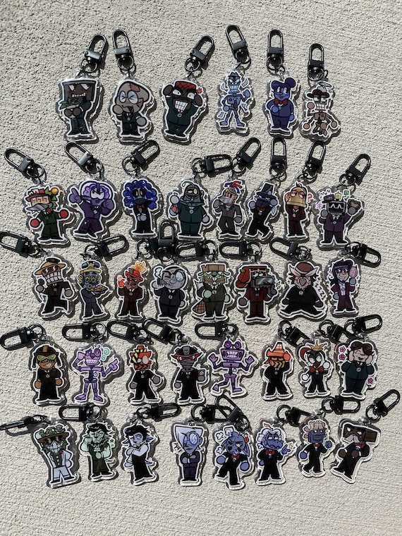 Toontown Corporate Clash Mini Keychains - 2 Inches, Front Side