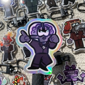 Adesivos holográficos Toontown corporate clash - 2 polegadas