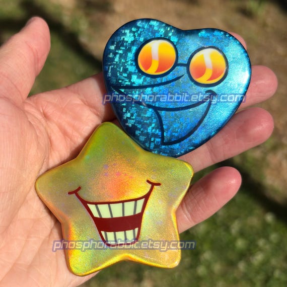 Deltarune | Spamton NEO & Tenna Holographic Button Pins | ~2.5”