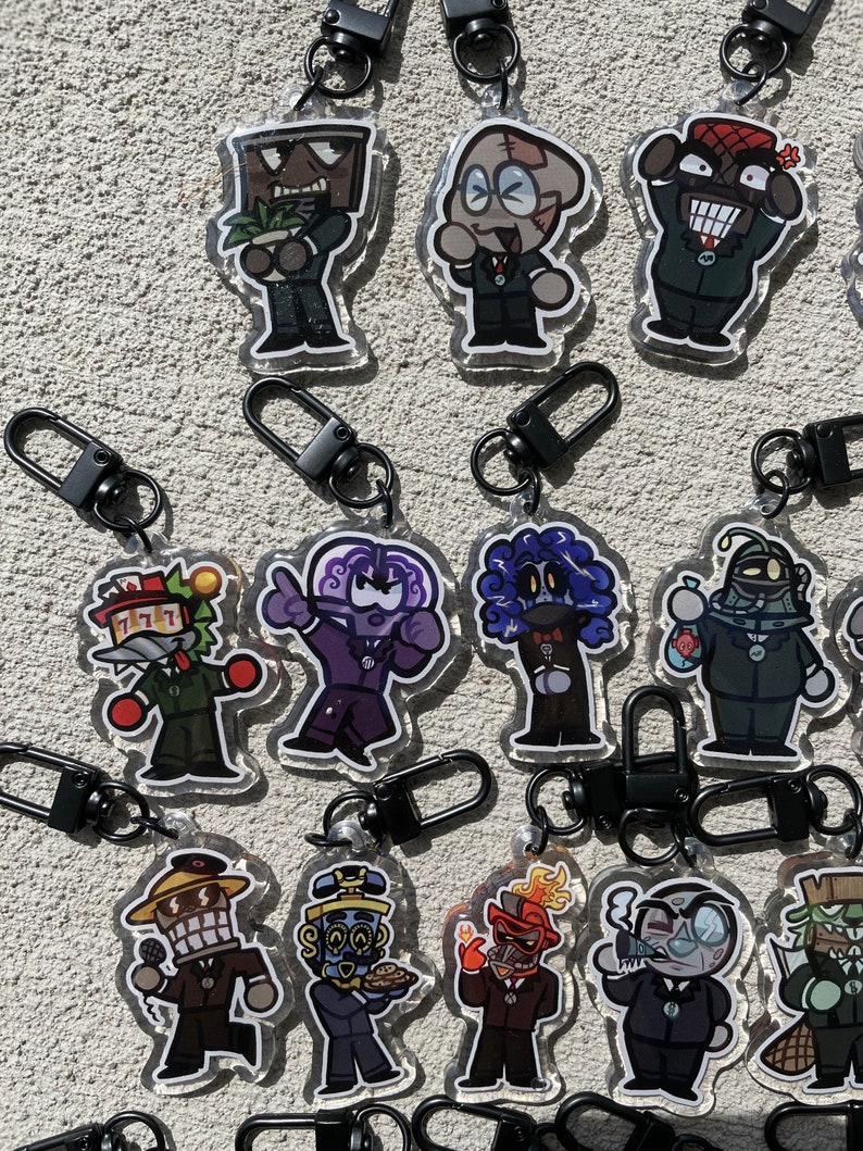 Toontown corporate clash mini keychains 2 inches, front side epoxy image 6
