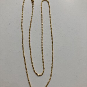 Gold Tone Necklace 12 1/2 inches in length