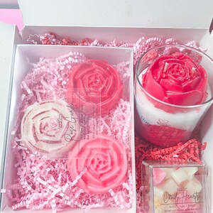 Candle Gift Box, Rose Candle, Customize Gift Box, Birthday Gift Box, Gift for Her, Anniversary Gift Set, Mother’s Day Gift Set, Soy Candle