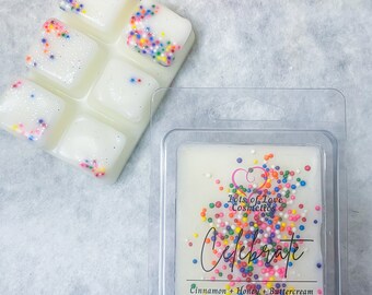 Wax Melt Birthday Cake: Confetti-dessertgeur, sojamix