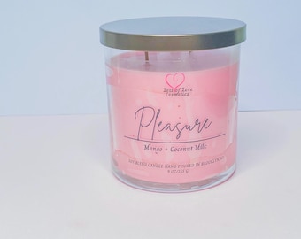 Świeca kokosowo-mango: zapach tropikalnej wyspy – 270 ml mieszanki sojowej