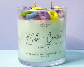 Fruit Loop Doftljus: Nostalgisk flingblandning med soja, 237 ml
