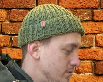 Fisherman hat. Merino alpaca hat. Hat for men. Women's winter hat.Docker hat.