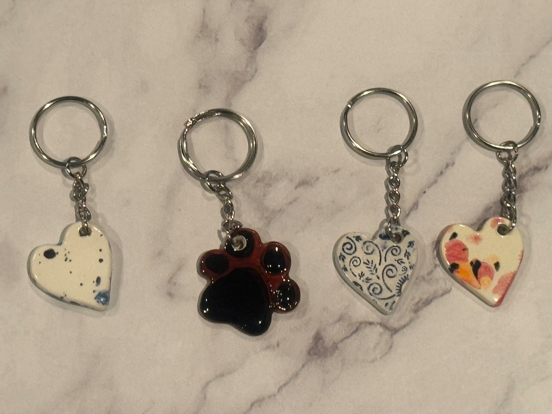 Ceramic Keychains Etsy