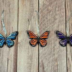 Handmade Ceramic Butterfly Ornament: Monarch, Morpho, Emperor