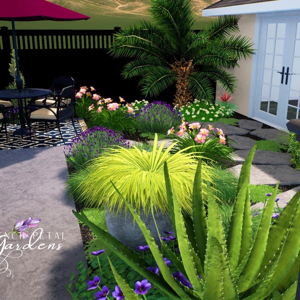 Zone 8 Landscape Plan Etsy