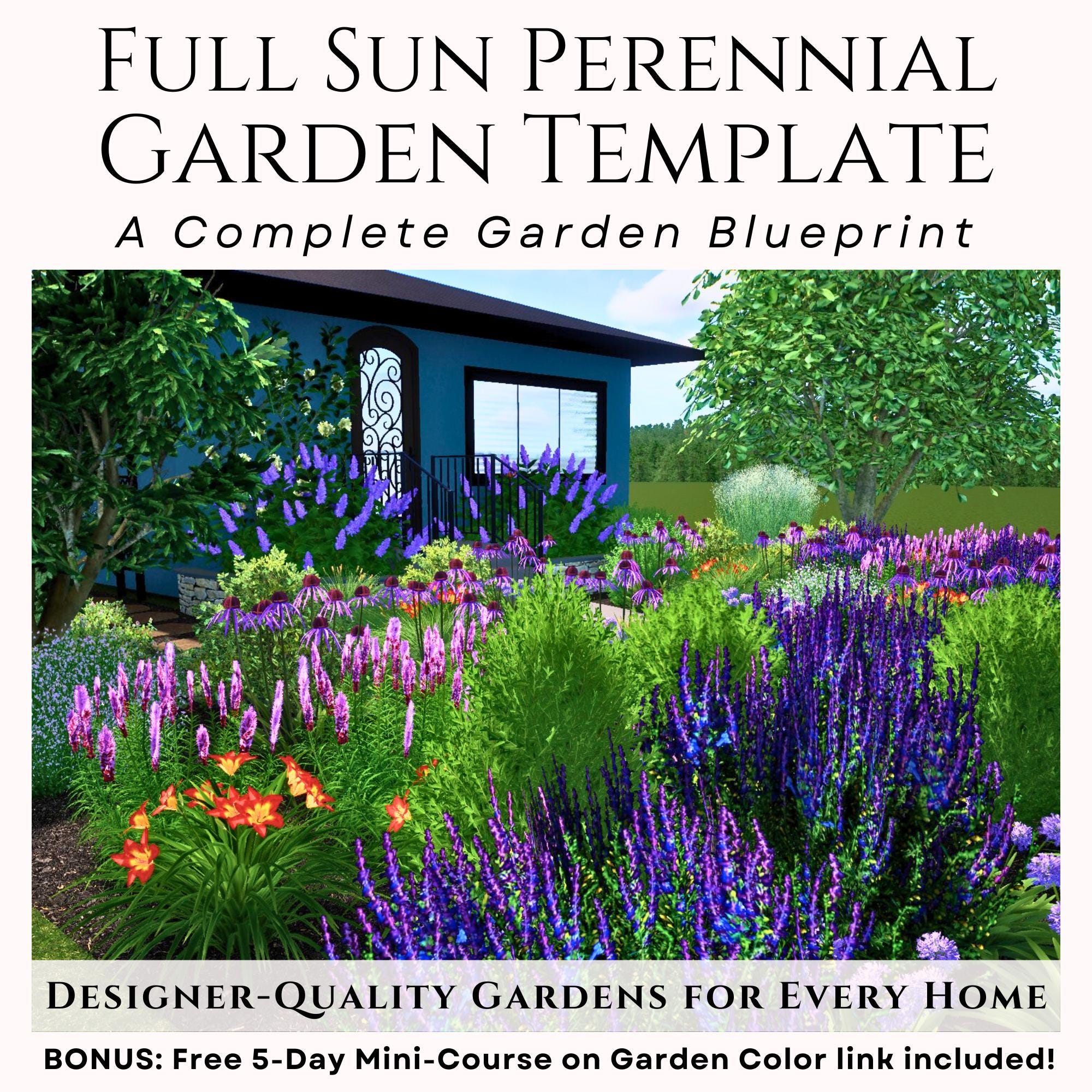Wildlife-friendly Garden Design Blueprint: Full Sun, Low Maintenance  (digital Download) - Etsy, image size:2000x2000
