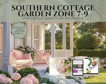 Southern Cottage Garden Design Plan: Hydrangea Garden Template (Digital Download)