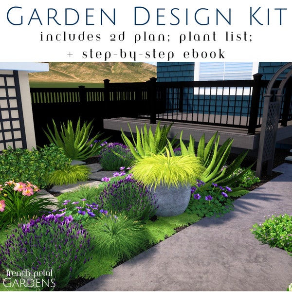 Ready-Made Backyard Garden Plan Zone 10 Low Maintenance Drought Resistant Design for Arid Climates Perennial Landscape Design Plan