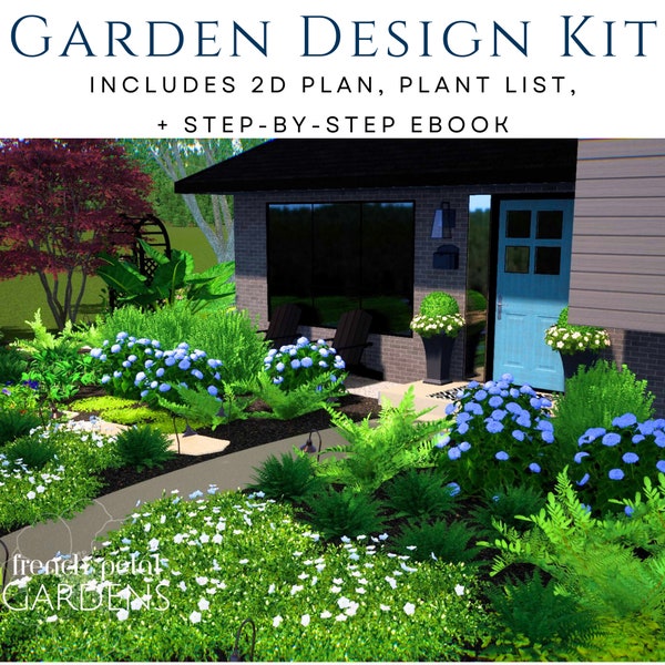 Part-Shade Modern Cottage Garden Template Front Yard Landscape Design Shade Best Perennials Partial Shade Gardens Low Maintenance Layouts