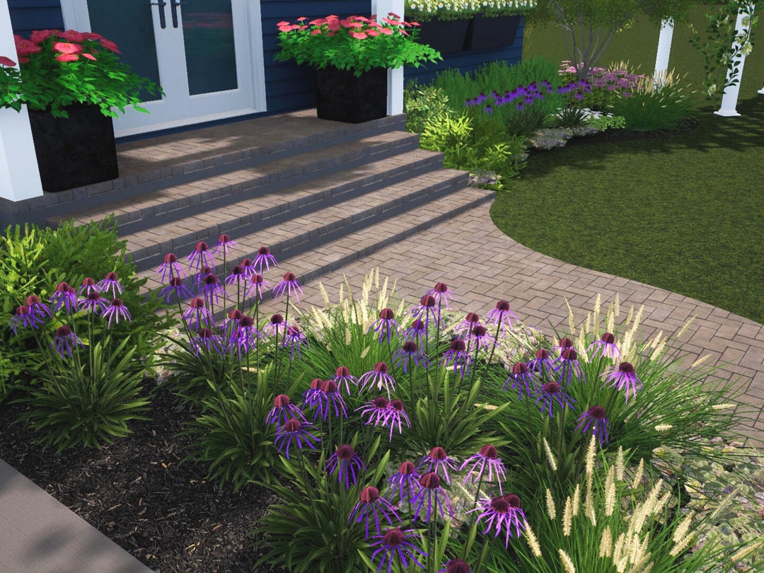 Custom Perennial Garden Design Plan Residential Curb Appeal Garden