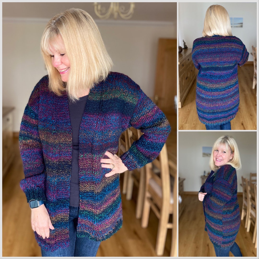 Easy Does It Cardigan Knitting Pattern Easy Knitting Pattern Chunky