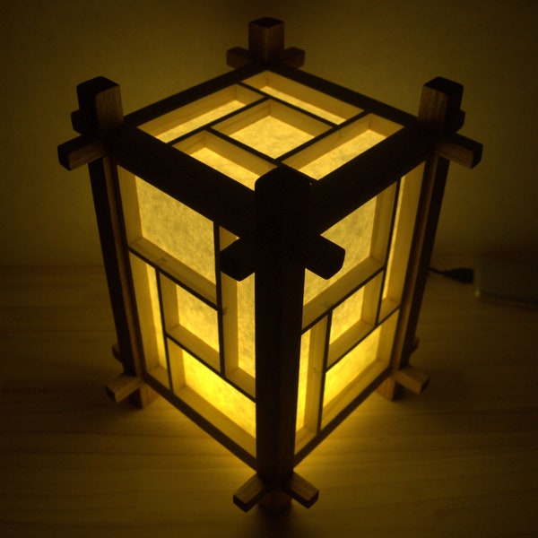 Japanese, Shoji, Lantern, Lamp, Kumiko