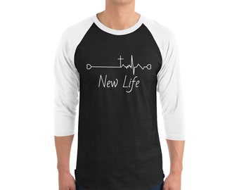 Christian New Life - White - 3/4 sleeve raglan shirt