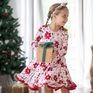 Petal Perfect Watercolor Floral Twirl Dress – Eco-Friendly Dress for Girls, Toddler Dress, Baby Girl Dress, Girls Dresses, Girls Party Dress