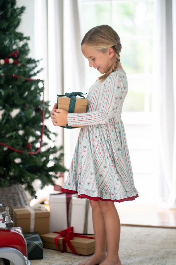 Eco-friendly Bamboo Girls Twirl Dress  Soft Organic Christmas Dress for  Toddlers, Baby Outfit, Kids Clothing, Holiday Play Outfit - Etsy Australia