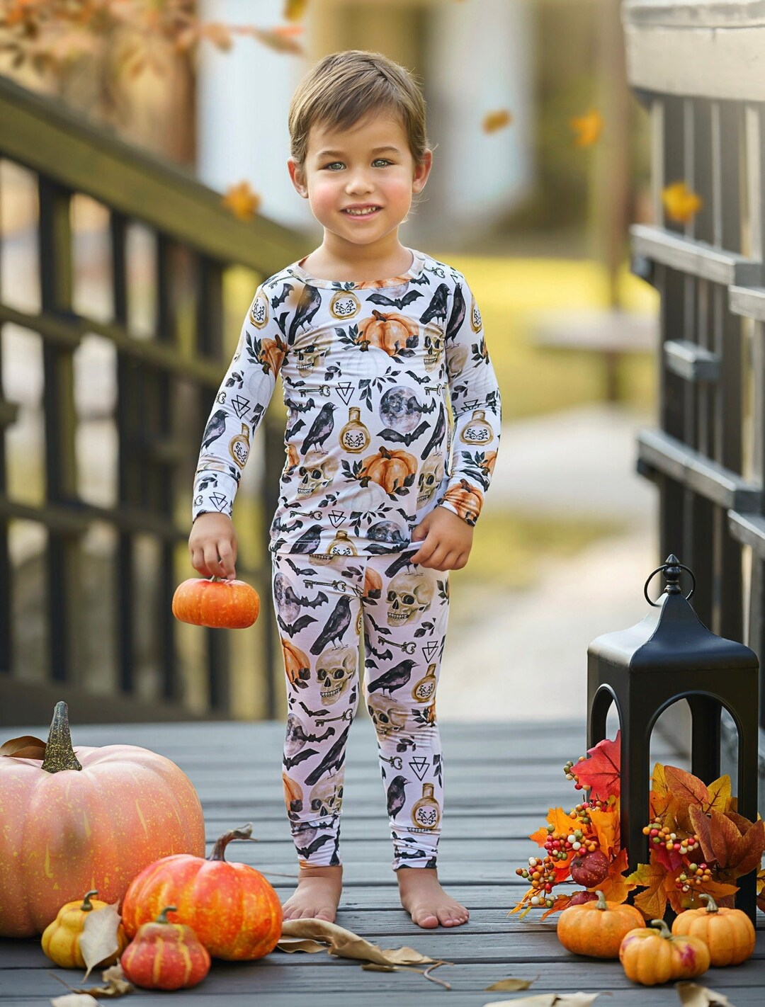 Bamboo Halloween 2 Piece Unisex Pajamas, 2 Piece Bamboo Pj's, Kids ...