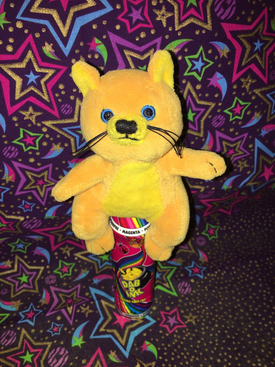 Yellow Cat Bingo Dauber Topper daubie Marker. Unique, Customized Top