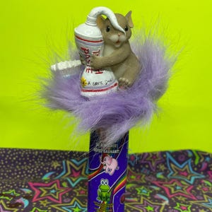 Mouse Dentist Dauber Topper: Upcycled Bingo Marker, Fun Art Expression on a Dauber Top.