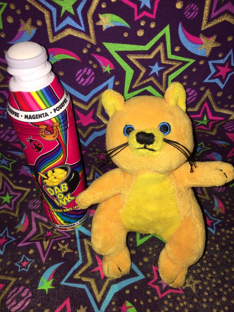 Yellow Cat Bingo Dauber Topper daubie Marker. Unique, Customized Top