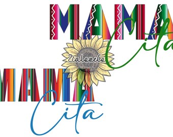 mamacita PNG digital design download for sublimation etc. 2 designs in 1