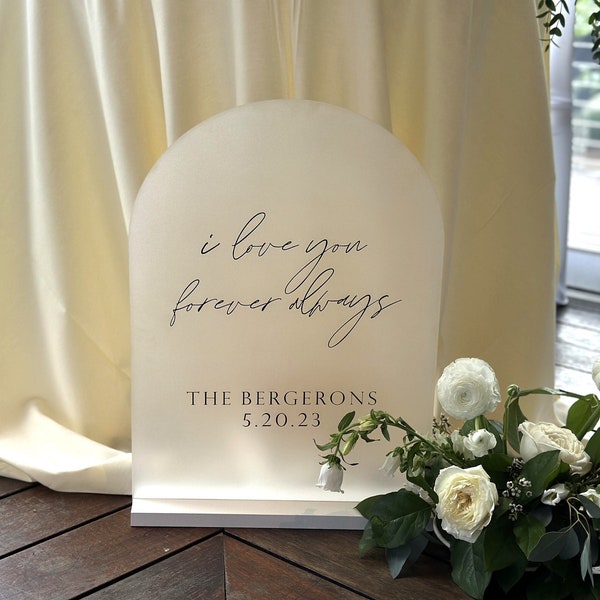 Sweetheart Table Sign | 16" x 22" Arch | Song Lyric Sign | Wedding Décor | Couples Song | Reception Décor | Party | Event | Custom