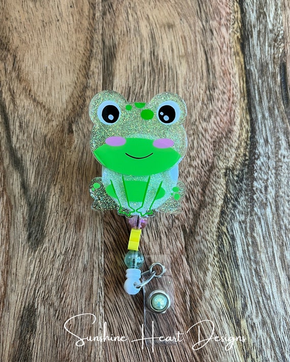 Frog Badge Reel/Cute Frog Badge Reel/Pediatrics Badge Reel/Nurse/Stocking  Stuffer