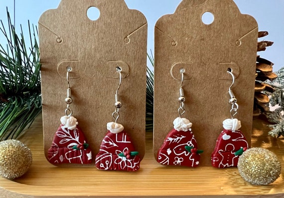 Handmade christmas best sale earrings