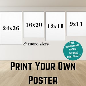 Custom Print Poster | Personalized Poster | Custom Poster Printing | Bedroom Decor | 24x36 Poster | Movie Poster | Wall Art | Wedding Poster