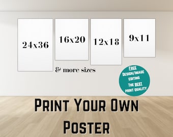 Custom Print Poster | Personalized Poster | Custom Poster Printing | Bedroom Decor | 24x36 Poster | Movie Poster | Wall Art | Wedding Poster