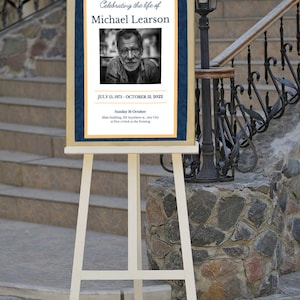 Funeral Event Sign, Easel Board, Custom Board Design, Welcome Sign
