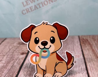 Neurodiversity Awareness Dog Vinyl Sticker: Autism Decal, ADHD Gift